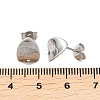 Non-Tarnish 304 Stainless Steel Oval Stud Earring Findings X-STAS-R063-39-4