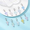 Plastic Cross Pendant Decorations HJEW-JM04519-1