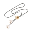 304 Stainless Steel Tree of Life Lariat Necklaces for Women NJEW-B149-04GP-02-4