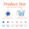 24Pcs 12 Style 3D Rose Organgza Lace Embroidery & Butterfly Ornament Accessories DIY-BT0001-48-4