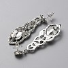 Crystal Rhinestone Teardrop Dangle Stud Earrings EJEW-WH0017-15P-2