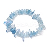 Natural Aquamarine Chips Beaded Stretch Bracelets BJEW-TA00494-01-3