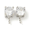 Brass with Cubic Zirconia Peg Bails KK-Q820-01P-1