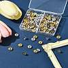 120Pcs 2 Colors Brass Rhinestone Spacer Beads RB-FS0001-05C-9