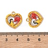 304 Stainless Steel Enamel Pendants STAS-L316-21G-01-3
