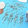 Alloy Magnesite Synthetic Turquoise Keychain HJEW-JKC01248-1