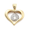 Rack Plating Brass with Cubic Zirconia Pendants KK-Q017-10C-G-1