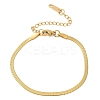 304 Stainless Steel Snake Chain Bracelets for Women Men STAS-S157-36B-G-4