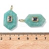 Natural Amazonite Faceted Pendants G-F819-01G-05-3