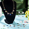 28pcs 14 colors Light Golden Alloy Glass Charms FIND-TA0005-94-8