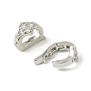 Brass Micro Pave Clear Cubic Zirconia Fold Over Clasps LS-KK-C107-11P-2