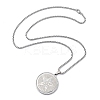 201 Stainless Steel Rhinestone Pendant Necklaces for Women LS-NJEW-U021-01P-4