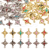 48Pcs 12 Styles Rack Plating Alloy Enamel Connector Charms FIND-TA0002-85-1