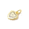 Brass Micro Pave Cubic Zirconia Charms KK-C139-25A-G-2
