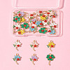 24Pcs 6 Styles Alloy Enamel Pendants FIND-FS0004-18-9