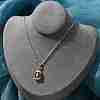 Zinc Alloy Topaz Rhinestone Sport Ball Pendant Cable Chain Necklaces NJEW-U024-01P-06-1
