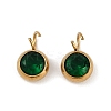 Ion Plating(IP) 304 Stainless Steel Micro Pave Cubic Zirconia Charms STAS-Z094-02G-03-1