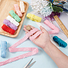 10Pcs 10 Colors Nylon Silk Elastic Crown Lace Ribbons DIY-BC0013-32-3
