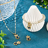 2Pcs Brass Micro Pave Cubic Zirconia Pendants KK-TA0002-81A-5