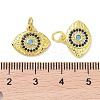 Real 18K Gold Plated Brass Micro Pave Cubic Zirconia Pendants KK-L209-039G-01-3