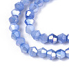 Ombre Effect Dyed Glass Beads Strands X-GLAA-T025-4mm-09I-3