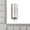Tarnish Resistant 304 Stainless Steel Magnetic Clasps with Glue-in Ends STAS-F149-04P-D-3