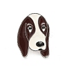 Dog Enamel Pin with Brass Butterfly Clutches JEWB-A006-05I-1