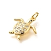 Brass Micro Pave Cubic Zirconia Pendants LS-KK-Q040-02G-G-2