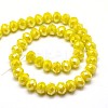 Electroplate Opaque Solid Color Crystal Glass Rondelle Beads Strands EGLA-F047A-14AB-2