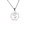 Non-Tarnish Stainless Steel Pendant Necklaces PW-WG57218-08-1