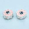 925 Sterling Silver Enamel Beads STER-T008-36C-2