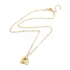 Initial Letter Brass Pendant Necklace NJEW-A015-21G-3