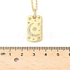 Brass Micro Pave Clear Cubic Zirconia Pendant Necklaces for Women NJEW-S449-01C-G-5