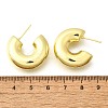 Rack Plating Brass C-shape Stud Earrings EJEW-G288-32D-G-3