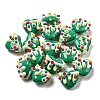 Hand Painted Acrylic with Enamel Beads MACR-D031-06G-1