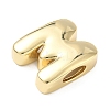 Brass Initial Beads KK-B167-27G-01M-2
