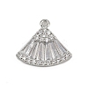 Brass Micro Pave Cubic Zirconia Pendants KK-S339-07P-1