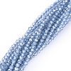 Electroplate Glass Beads Strands X-EGLA-F149-PL-01-2