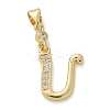 Brass Micro Pave Cubic Zirconia Pendants KK-M319-02G-U-1