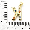 Brass Micro Pave Clear Cubic Zirconia Pendants KK-G521-01G-K-01-3