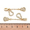 Rack Plating Brass Micro Pave Clear Cubic Zirconia Pendants KK-Z064-14G-3