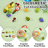 16Pcs 8 Styles Food Grade Eco-Friendly Silicone Focal Beads SIL-DC0001-55-5