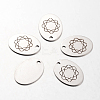 Non-Tarnish Spray Painted 201 Stainless Steel Pendants LS-STAS-I048-N09-1