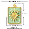 304 Stainless Steel Enamel Pendants STAS-OY002-41G-02-2