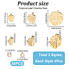 12Pcs 3 Styles 201 & 304 Stainless Steel Pendants STAS-CN0001-52-2
