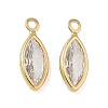Brass Pave Cubic Zirconia Charms CU-CBABEB3-06G-03-1