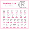 104Pcs 26 Styles Stainless Steel Letter Connector Charms FIND-TA0008-42-4