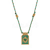 Brass and Enamel Pendant Necklaces FS-WG2CA9F-11-1