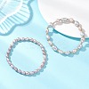 2Pcs 2 Styles Natural Cultured Freshwater Pearl Beads Stretch Bracelets for Women BJEW-JB13210-1