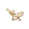 Brass Micro Pave Clear Cubic Zirconia Pendants KK-L208-63G-1